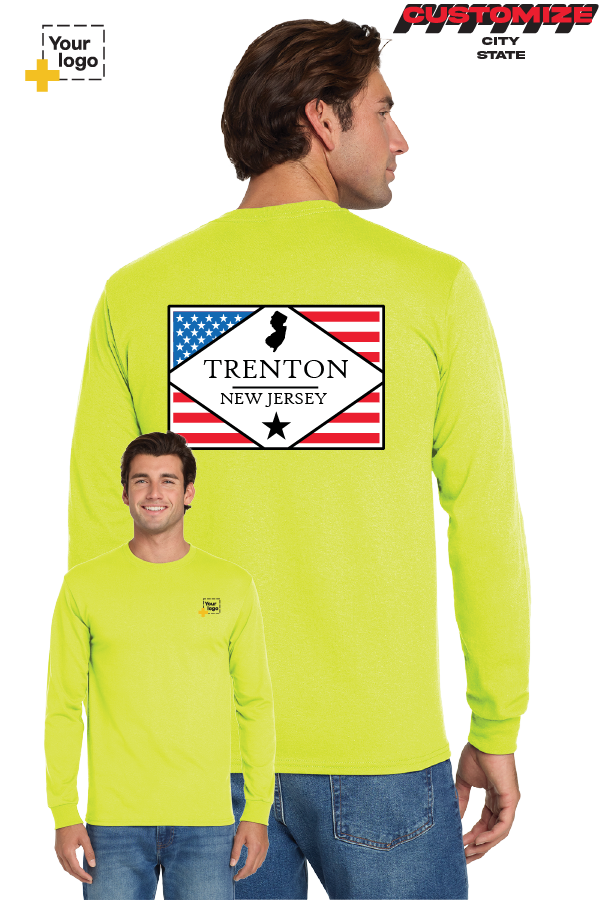 Custom Gildan® DryBlend® 50 Cotton/50 Poly Long Sleeve T-Shirt - DIAMOND FLAG