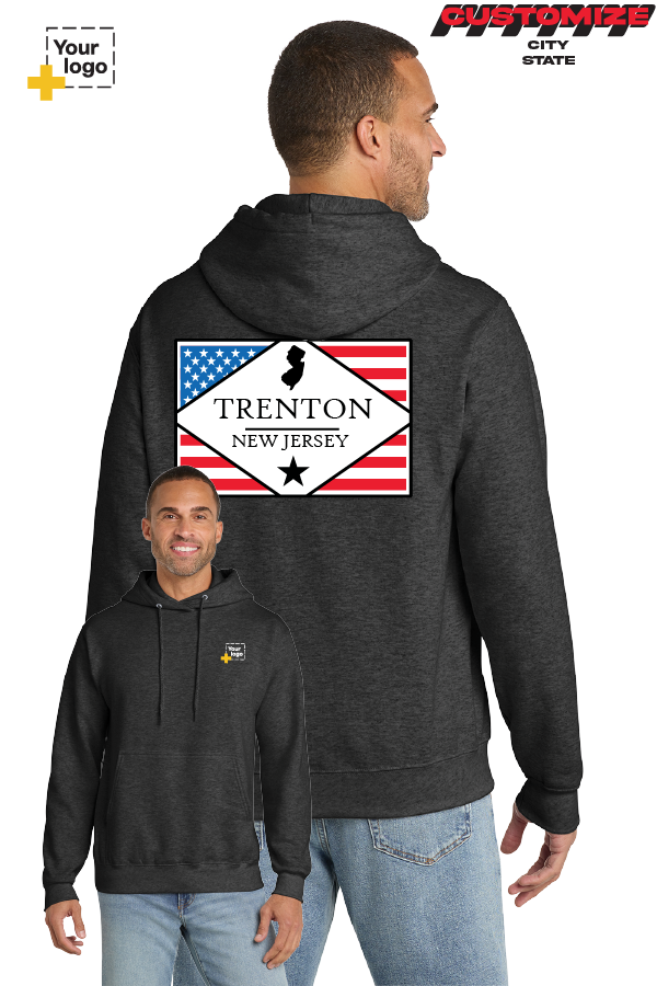 Custom Core Fleece Pullover Hooded Sweatshirt - DIAMOND FLAG