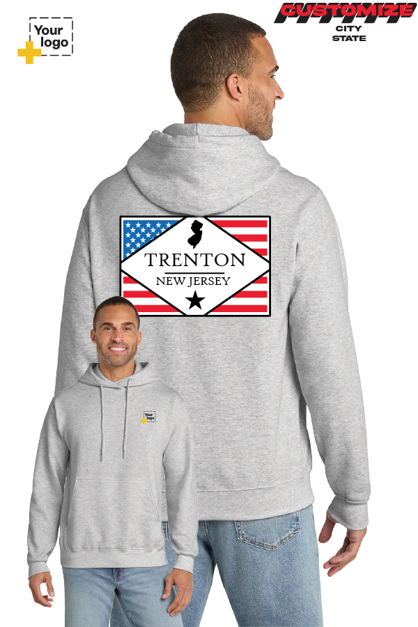 Custom Core Fleece Pullover Hooded Sweatshirt - DIAMOND FLAG
