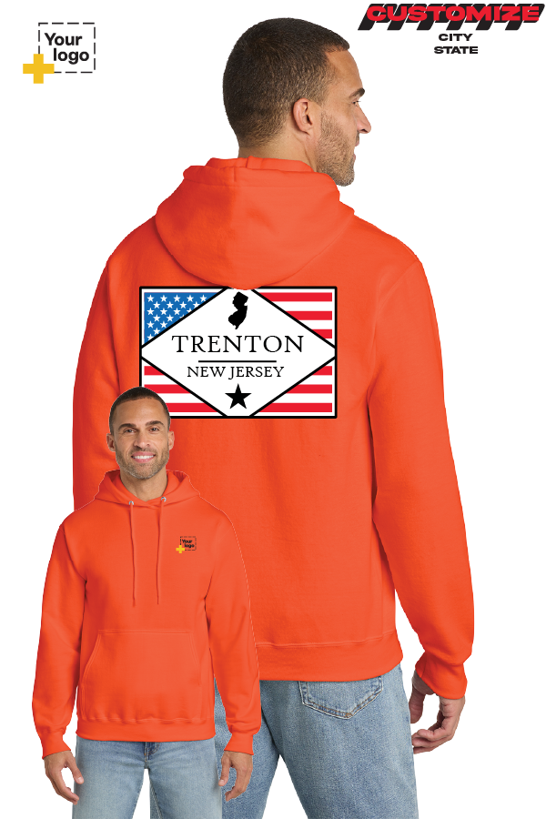 Custom Core Fleece Pullover Hooded Sweatshirt - DIAMOND FLAG