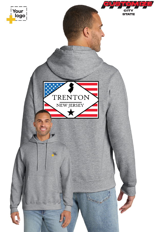Custom Core Fleece Pullover Hooded Sweatshirt - DIAMOND FLAG