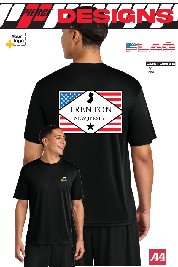 Custom A4 Cooling Performance Tee - DIAMOND FLAG