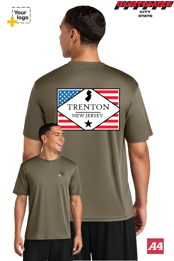 Custom A4 Cooling Performance Tee - DIAMOND FLAG