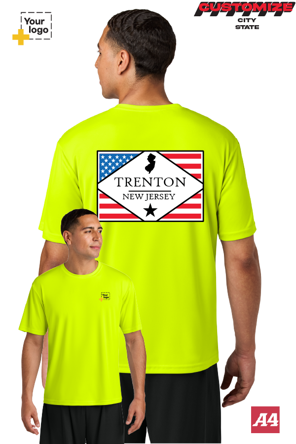 Custom A4 Cooling Performance Tee - DIAMOND FLAG