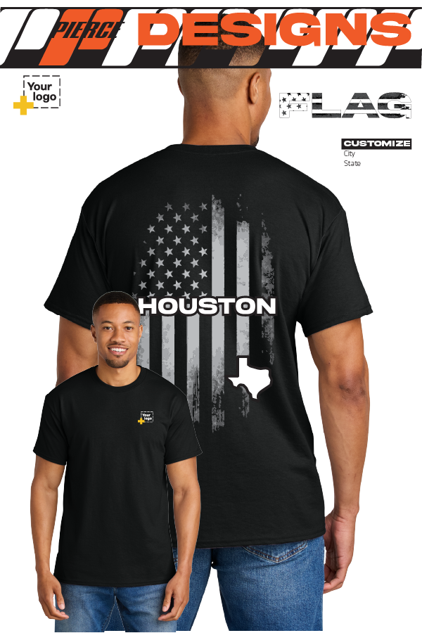 Custom Gildan® DryBlend® 50 Cotton/50 Poly T-Shirt - FLAG