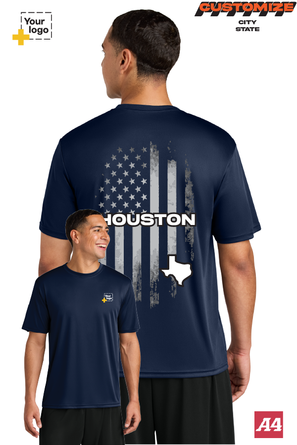 Custom A4 Cooling Performance Tee - FLAG