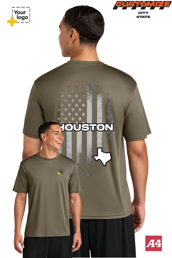 Custom A4 Cooling Performance Tee - FLAG