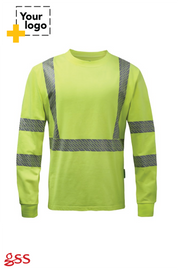 Class 3-ECO-UNIFI 50/50 Polyester/Cotton Blended Safety Long Sleeve T-Shirt