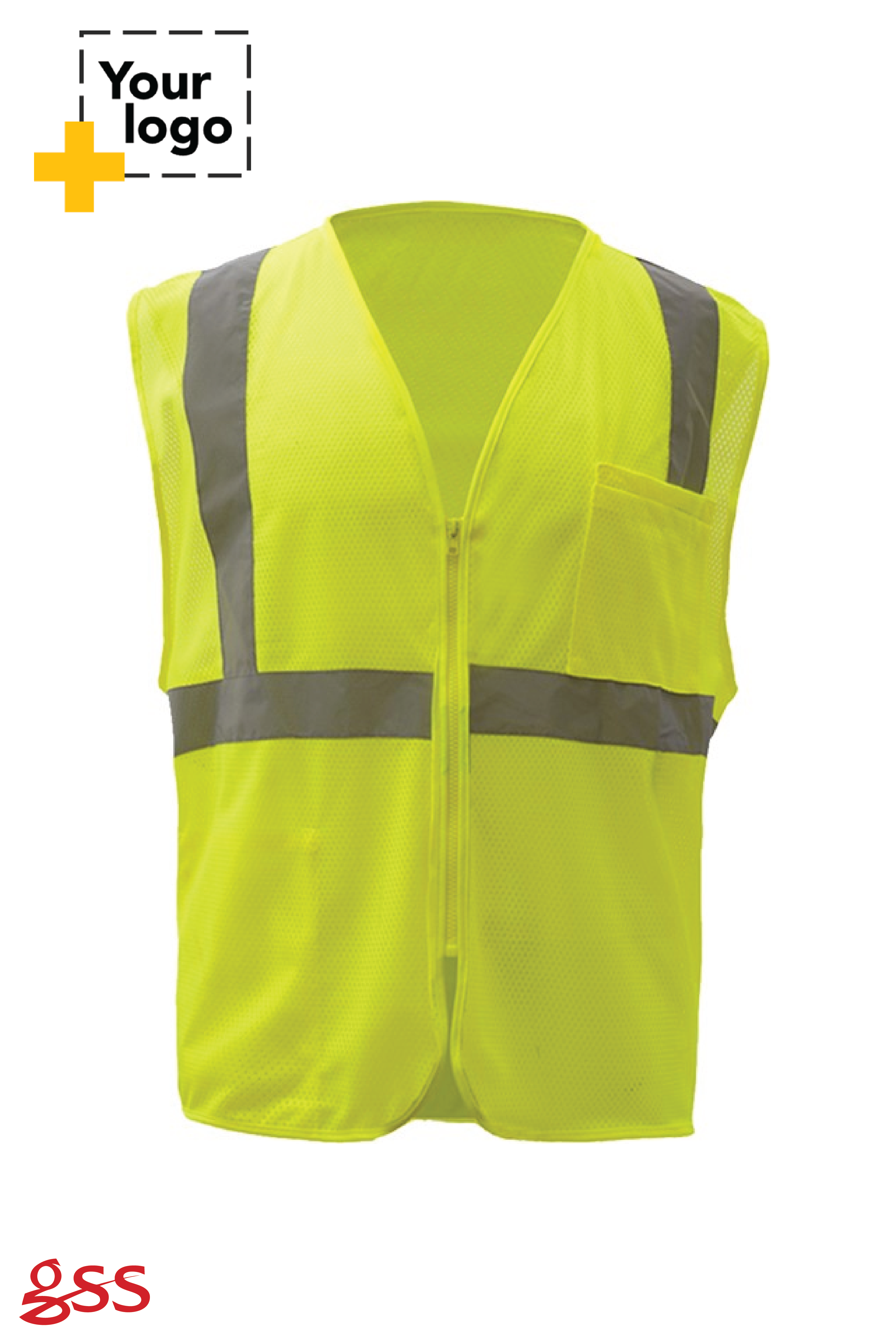 Standard Class 2 Mesh Zipper Safety Vest