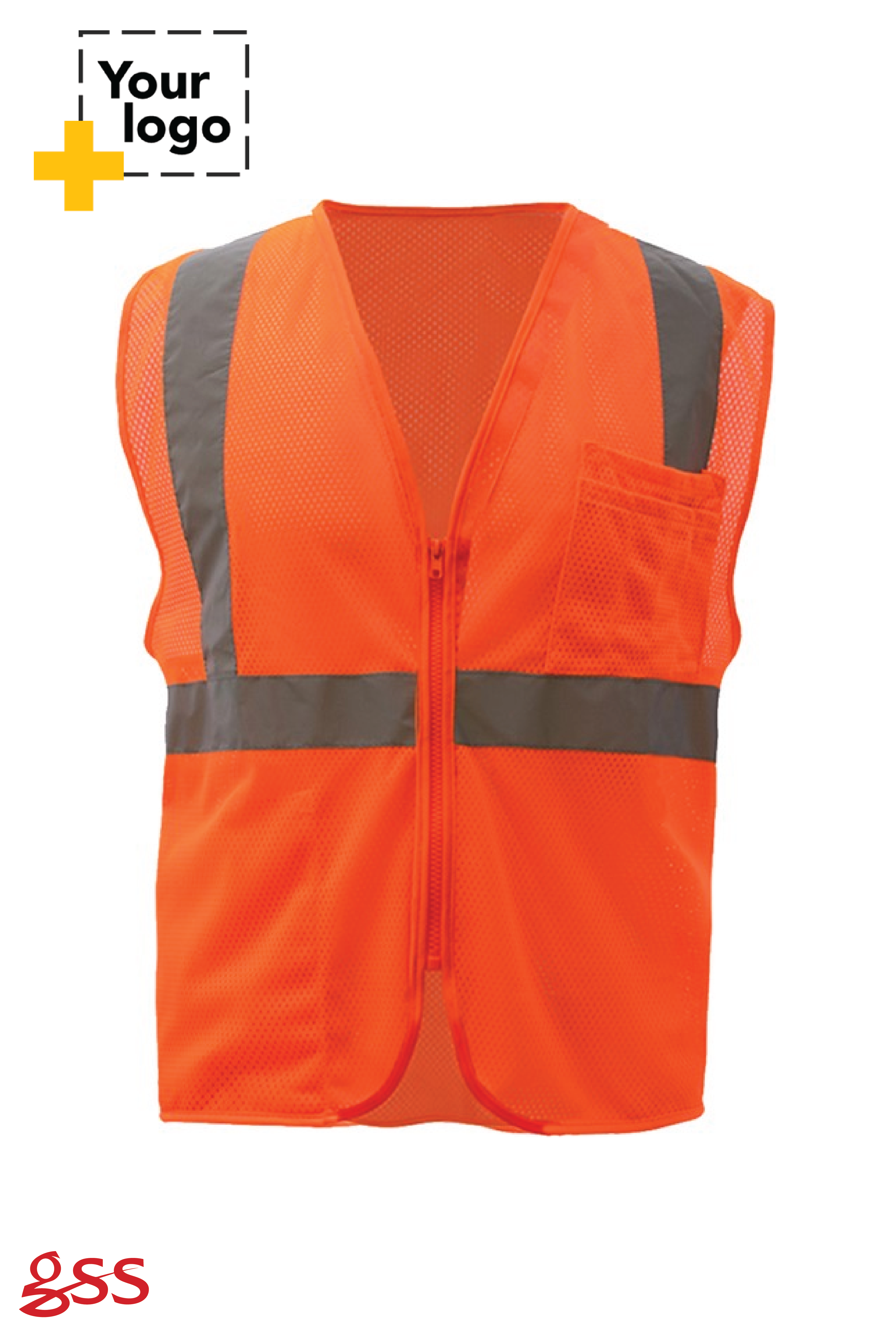 Standard Class 2 Mesh Zipper Safety Vest