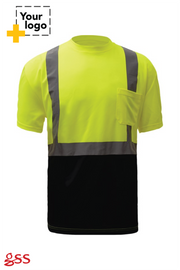 Class 2 Safety T-Shirt With Black Bottom