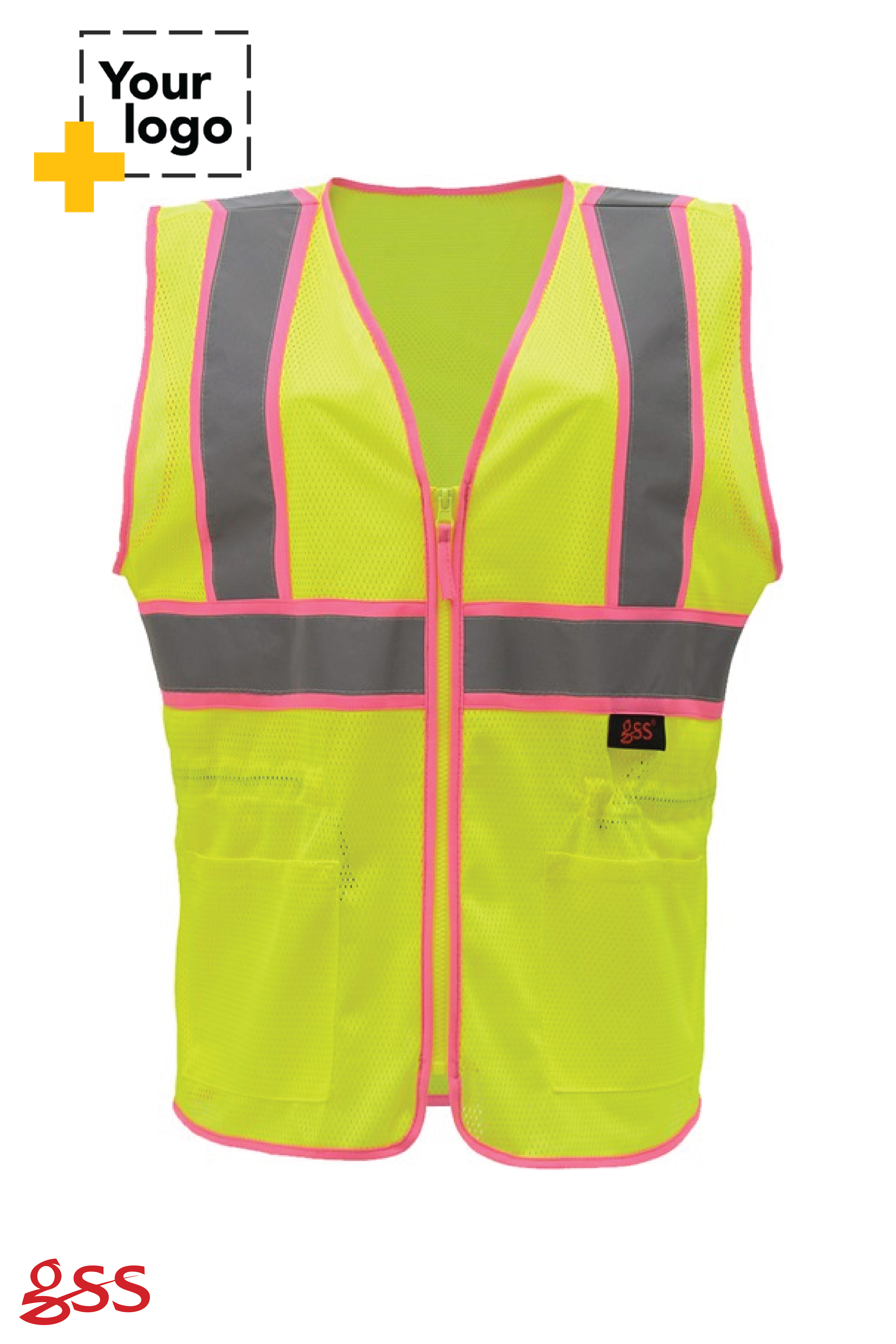 Two Tone Lady Zip Vest