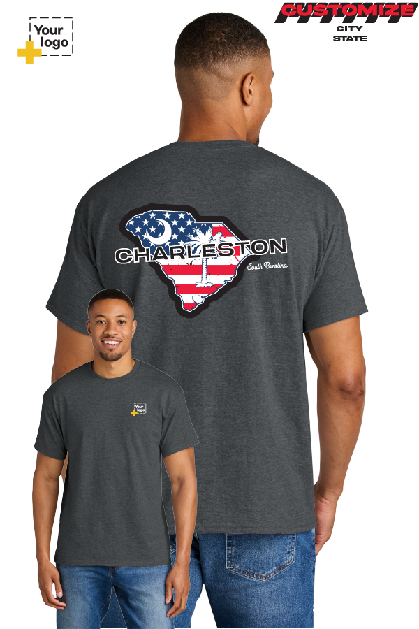 Custom Gildan® DryBlend® 50 Cotton/50 Poly T-Shirt - Merica State