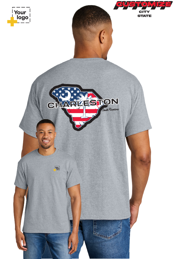 Custom Gildan® DryBlend® 50 Cotton/50 Poly T-Shirt - Merica State