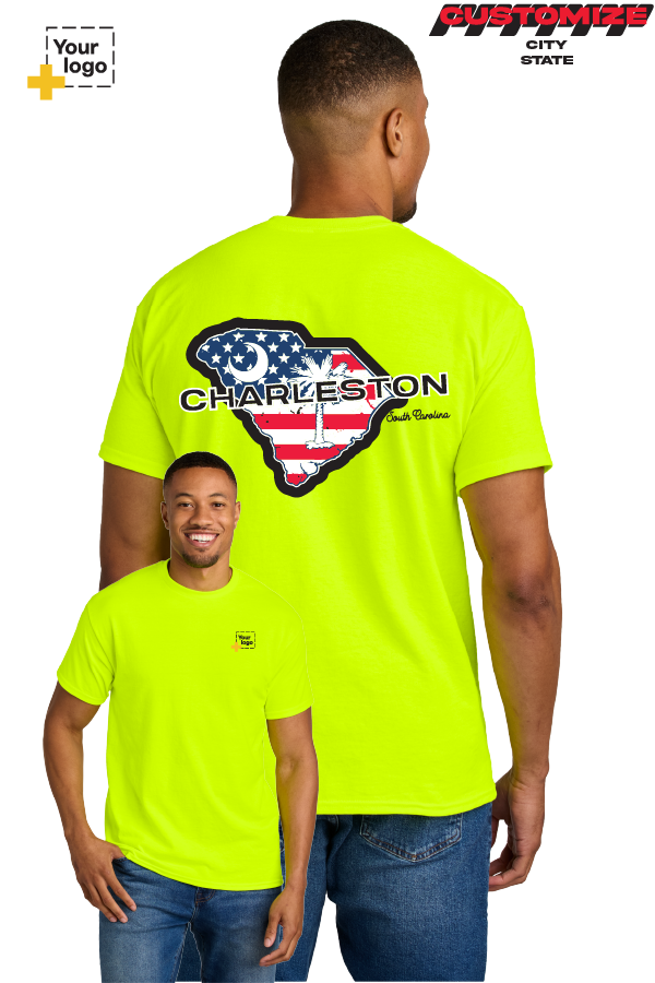 Custom Gildan® DryBlend® 50 Cotton/50 Poly T-Shirt - Merica State