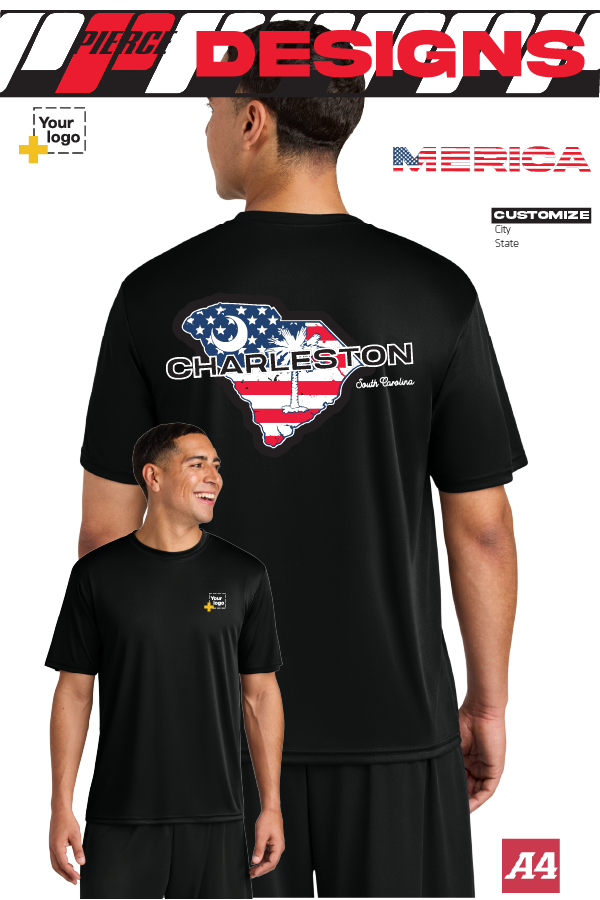 Custom A4 Cooling Performance Tee - Merica State
