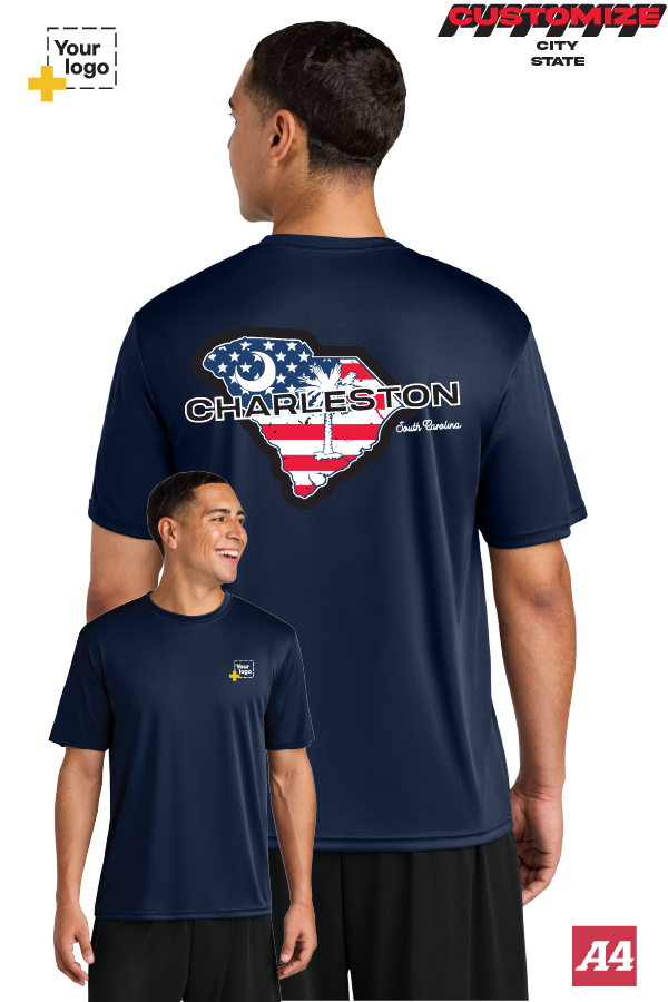 Custom A4 Cooling Performance Tee - Merica State