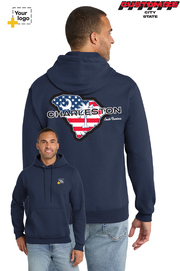 Custom Core Fleece Pullover Hooded Sweatshirt - Merica State