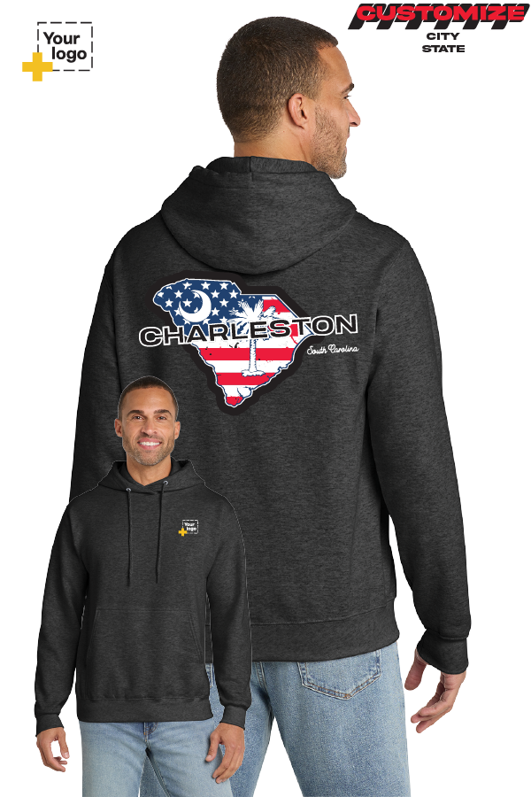 Custom Core Fleece Pullover Hooded Sweatshirt - Merica State