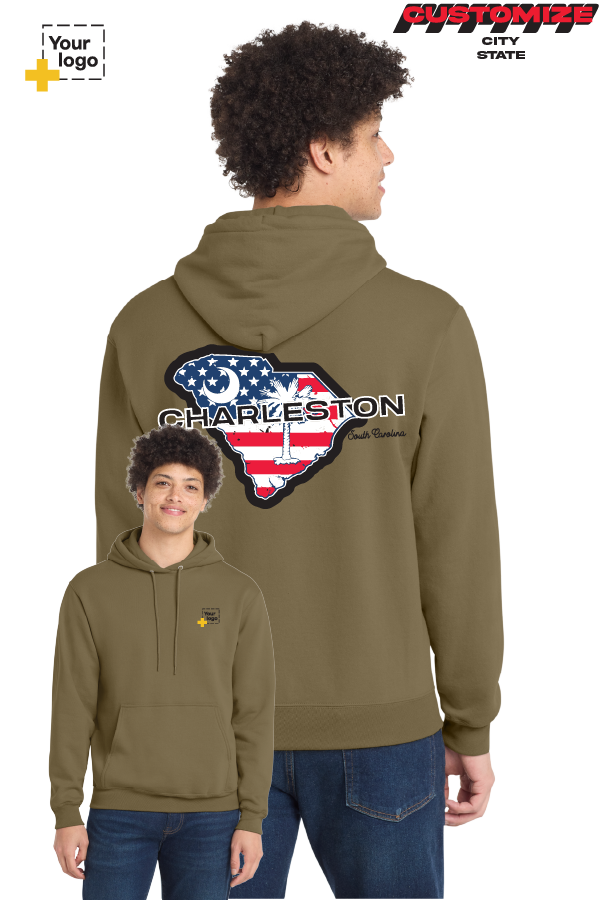 Custom Core Fleece Pullover Hooded Sweatshirt - Merica State