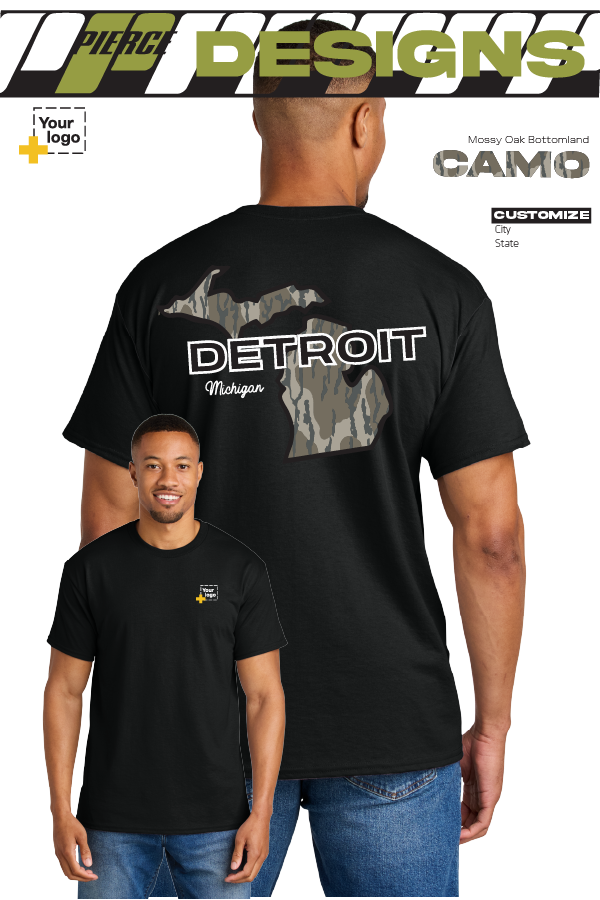 Custom Gildan® DryBlend® 50 Cotton/50 Poly T-Shirt - Bottomland Camo