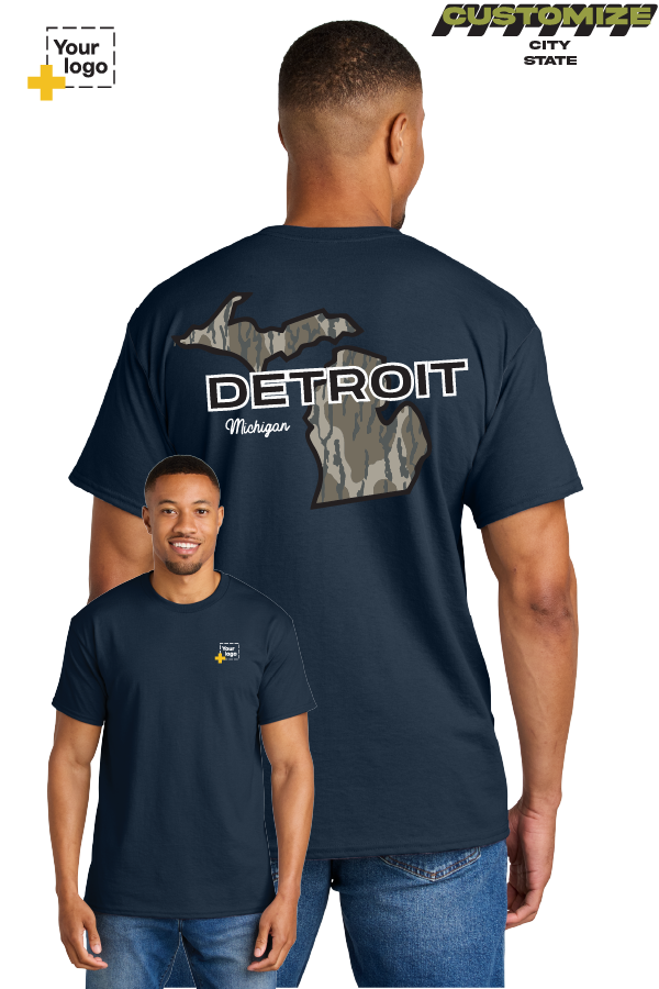 Custom Gildan® DryBlend® 50 Cotton/50 Poly T-Shirt - Bottomland Camo