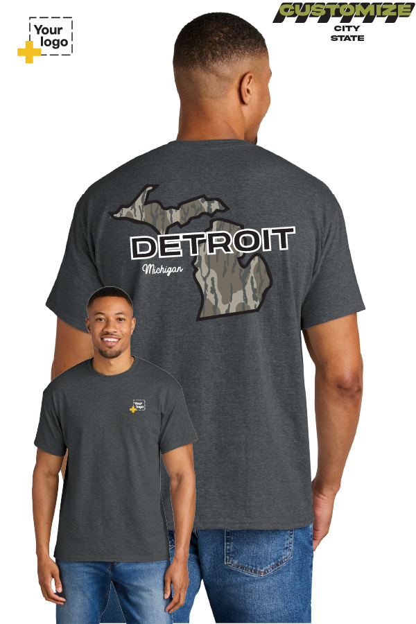 Custom Gildan® DryBlend® 50 Cotton/50 Poly T-Shirt - Bottomland Camo