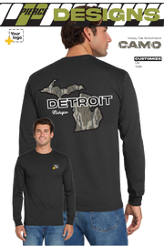 Custom Gildan® DryBlend® 50 Cotton/50 Poly Long Sleeve T-Shirt -  Bottomland Camo