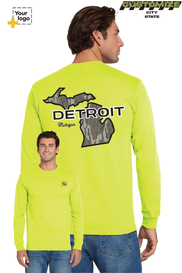 Custom Gildan® DryBlend® 50 Cotton/50 Poly Long Sleeve T-Shirt -  Bottomland Camo