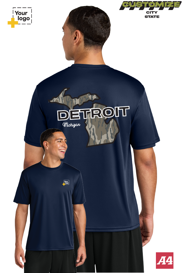 Custom A4 Cooling Performance Tee - Bottomland Camo