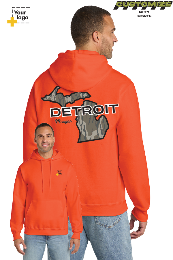 Custom Core Fleece Pullover Hooded Sweatshirt - Bottomland Camo