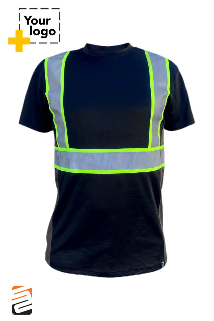 SS360º Stealth Basic - Black - Type-O - UPF 40 - Reflective Safety Shirt