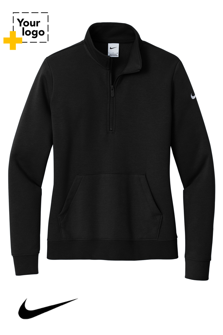 Nike Women's Club Fleece Sleeve Swoosh 1/2-Zip