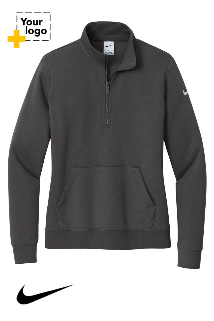 Nike Women's Club Fleece Sleeve Swoosh 1/2-Zip