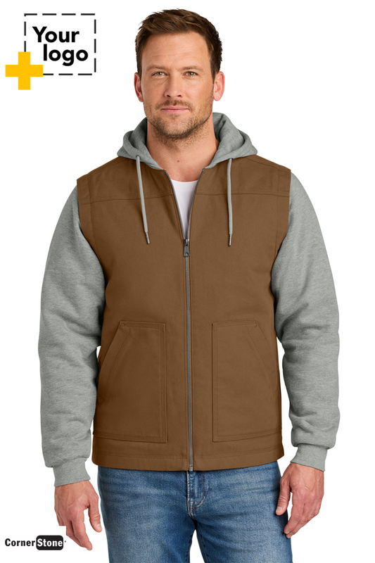 CornerStone® Duck Fleece Full-Zip Hooded Jacket