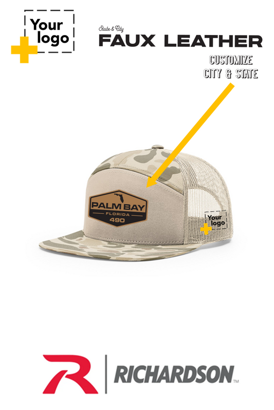 Custom Richardson 168P Trucker - Faux Leather Patch