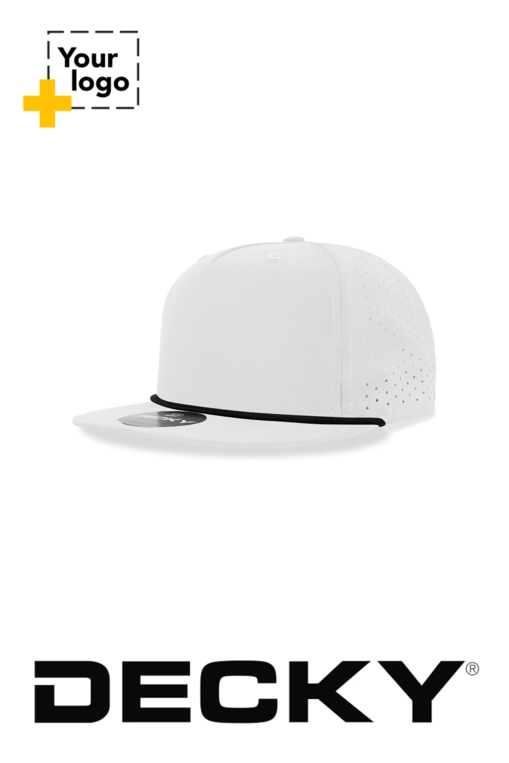 Decky 5 Panel High Profile Relaxed Perforated Performance Rope Hat