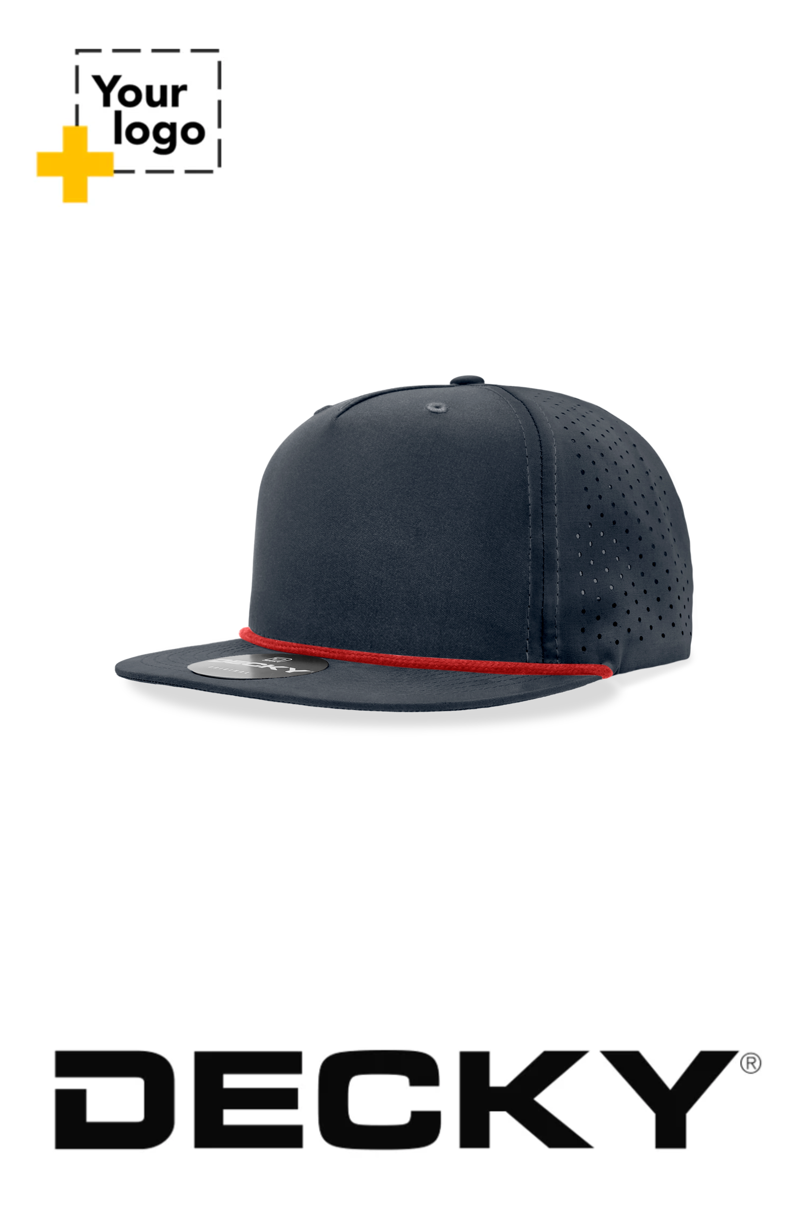 Decky 5 Panel High Profile Relaxed Perforated Performance Rope Hat