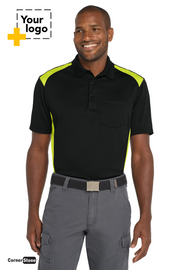 CornerStone® Select Snag-Proof Two Way Colorblock Pocket Polo