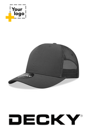 Decky 5 Panel Mid Profile Structured Cotton Blend Trucker