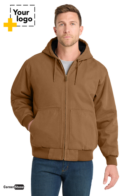 CornerStone® Washed Duck Cloth Insulated Hooded Work Jacket