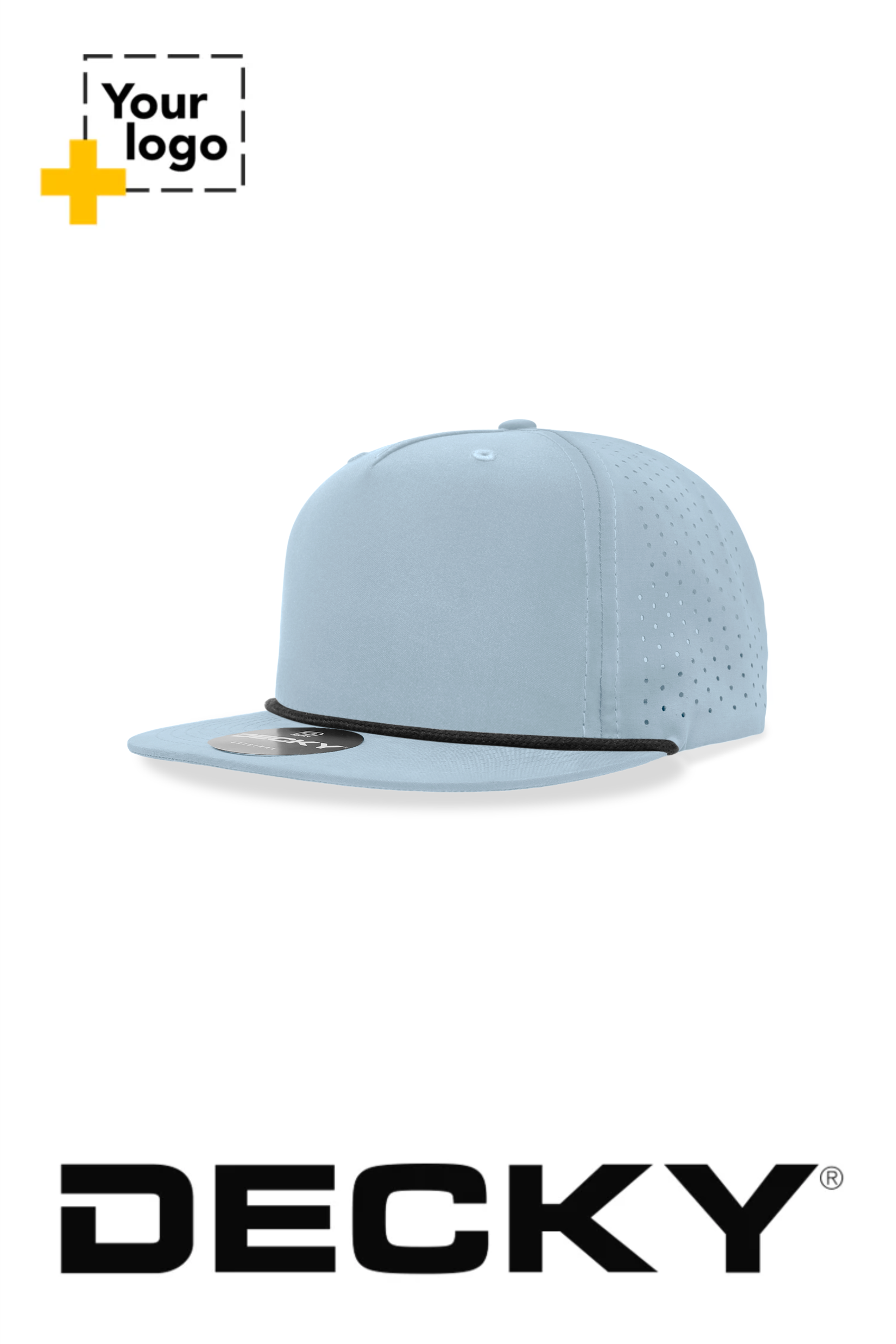 Decky 5 Panel High Profile Relaxed Perforated Performance Rope Hat