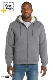 CornerStone® Heavyweight Sherpa-Lined Hooded Fleece Jacket