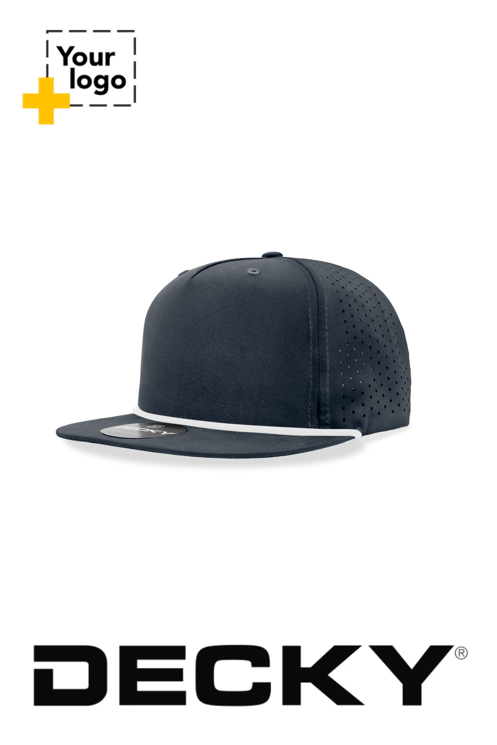 Decky 5 Panel High Profile Relaxed Perforated Performance Rope Hat