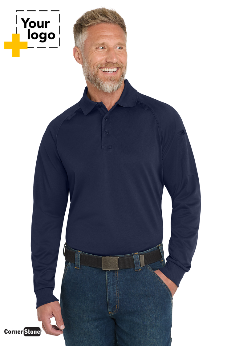 CornerStone® Select Long Sleeve Snag-Proof Tactical Polo