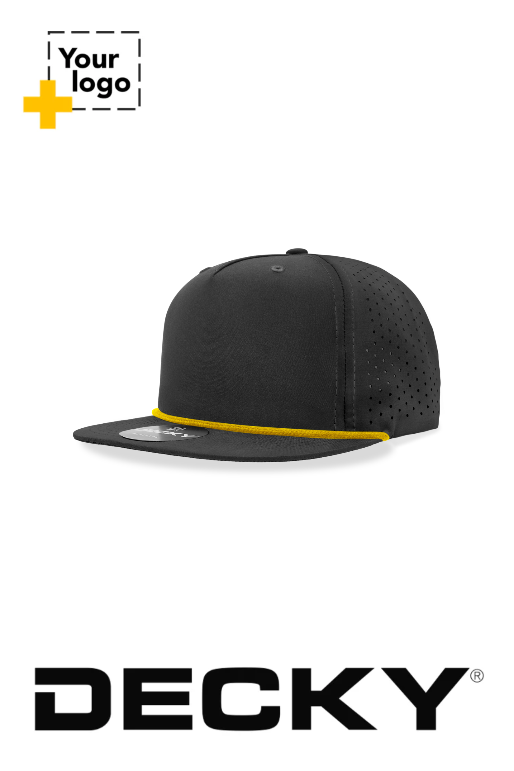 Decky 5 Panel High Profile Relaxed Perforated Performance Rope Hat