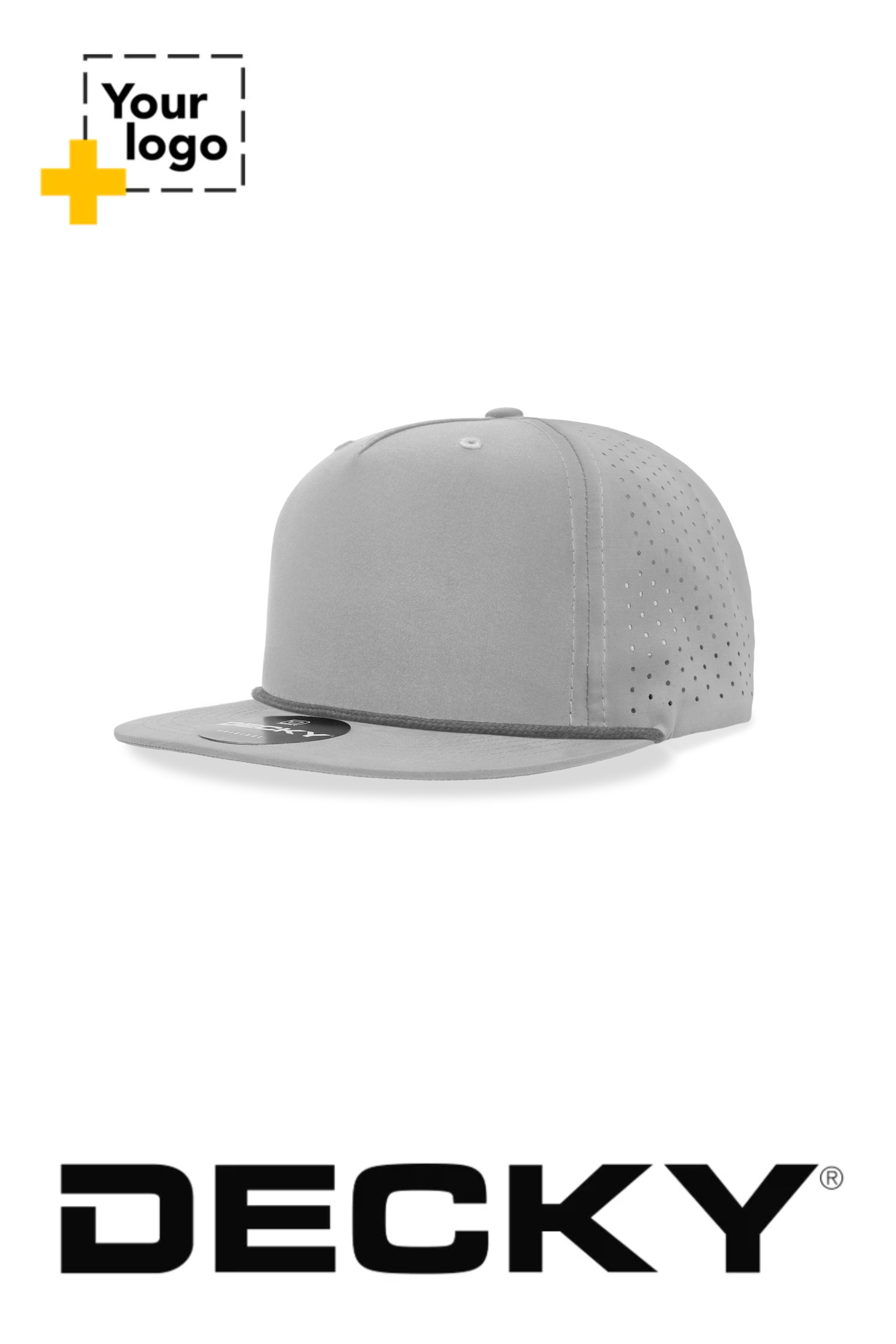 Decky 5 Panel High Profile Relaxed Perforated Performance Rope Hat