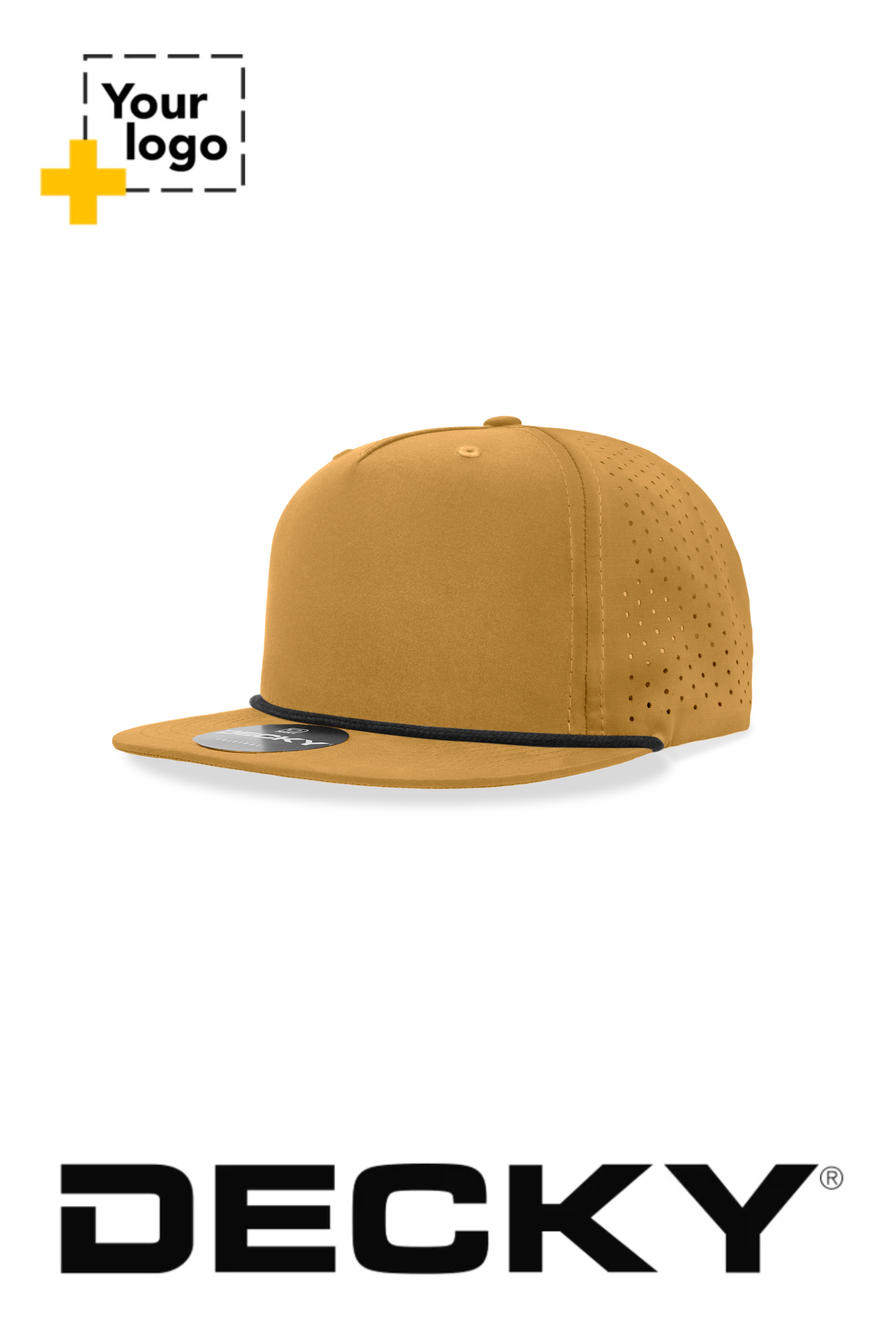 Decky 5 Panel High Profile Relaxed Perforated Performance Rope Hat