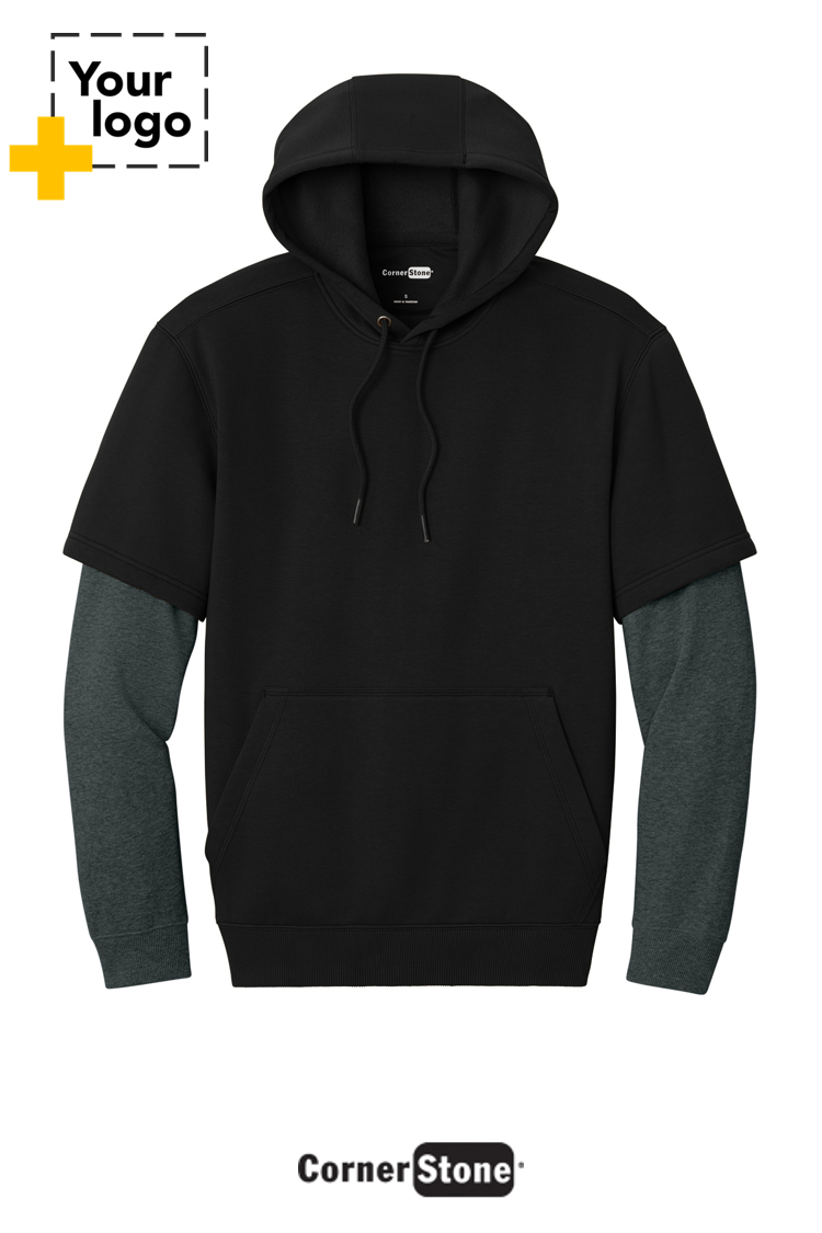 CornerStone® Tough Fleece Layered Hoodie
