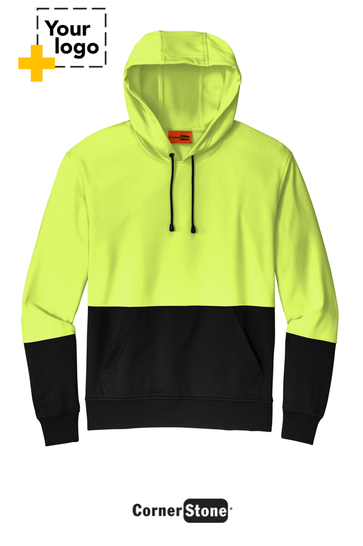 CornerStone® Enhanced Visibility Fleece Pullover Hoodie